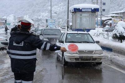 بارش برف و باران در جاده‌های ۱۶ استان