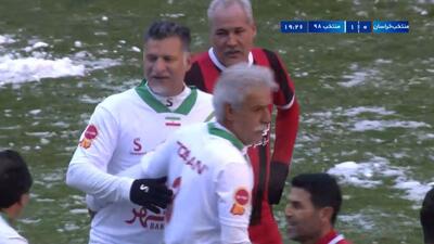 گل اول منتخب 98 به منتخب خراسان (علی دایی - پنالتی)