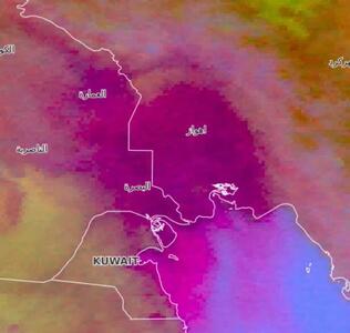 کاهش دید افقی در آبادان و شادگان به ۱۰۰ متر