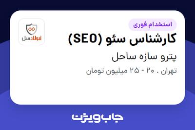 استخدام کارشناس سئو (SEO) در پترو سازه ساحل