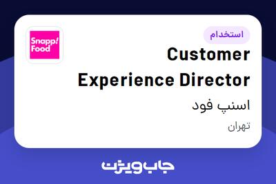 استخدام Customer Experience Director در اسنپ فود