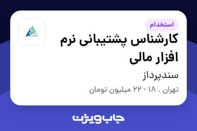 استخدام کارشناس پشتیبانی نرم افزار مالی در سندپرداز