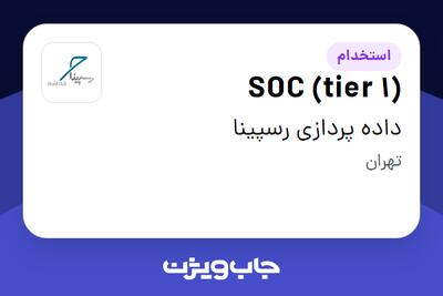 استخدام SOC (tier 1) در داده پردازی رسپینا