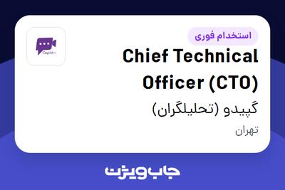 استخدام Chief Technical Officer (CTO) در گپیدو (تحلیلگران)