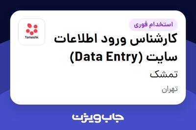 استخدام کارشناس ورود اطلاعات سایت (Data Entry) در تمشک