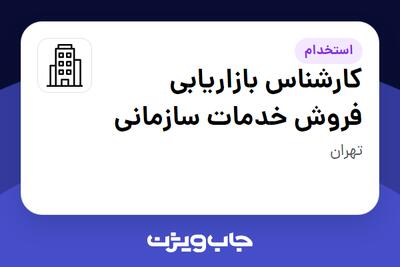 استخدام کارشناس بازاریابی فروش خدمات سازمانی در سازمانی فعال در حوزه اینترنت / تجارت الکترونیک / خدمات آنلاین