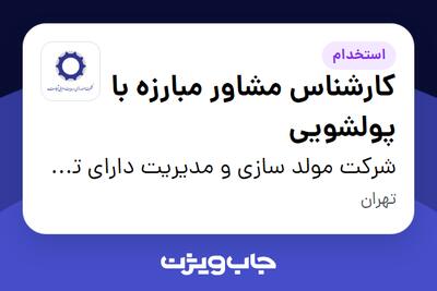 استخدام کارشناس مشاور مبارزه با پولشویی در شرکت مولد سازی و مدیریت دارای تجارت