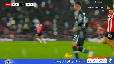 گل هاروی الیوت به ساوتهمپتون (ساوتهمپتون 0-2 لیورپول) - پارس فوتبال