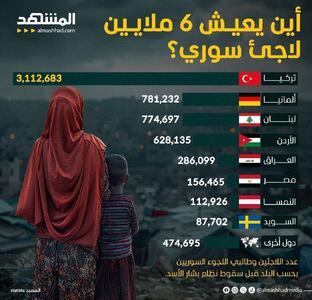 آوارگان سوریه در کدام کشورها بودند؟