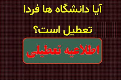 احتمال تعطیلی دانشگاه‌ها فردا سه شنبه ۴ دی ۱۴۰۳