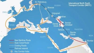 ایران با کریدور شمال ـ جنوب، کانال سوئز را متروکه می‌کند