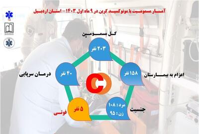 افزایش ۲۹ درصدی مسمومیت با گاز مونوکسید کربن در اردبیل