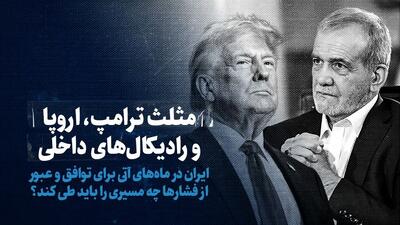 تماشا کنید: مثلث ترامپ، اروپا و رادیکال‌های داخلی/ ایران در ماه‌های آتی برای توافق و عبور از فشار‌ها چه مسیری را باید طی کند؟