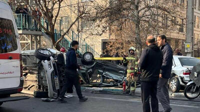 تصادف هولناک امروز در اتوبان شهید ستاری ! / 3 ماشین با هم مچاله شدند ! + عکس های حیرت آور