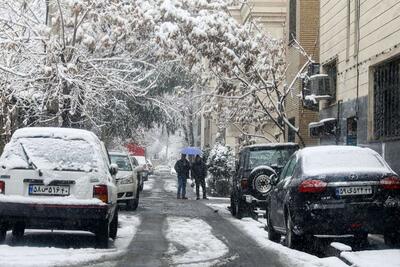 بارش باران و برف در تهران