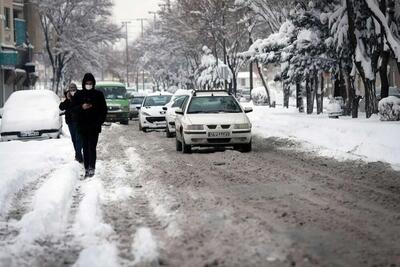 بارش باران و برف در تهران