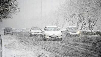 بارش برف و باران در جاده‌های ۳ استان کشور