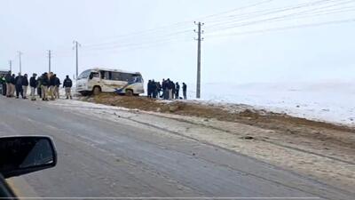 جزئیات حادثه واژگونی مینی بوس کارگران معدن زرشوران با ۹ زخمی