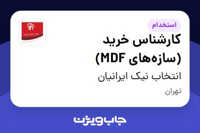 استخدام کارشناس خرید (سازه‌های MDF) در انتخاب نیک ایرانیان