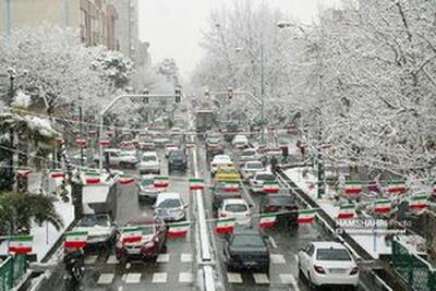 کاهش دما و بارش برف در تهران