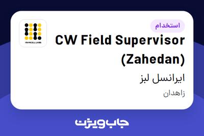 استخدام CW Field Supervisor (Zahedan) در ایرانسل لبز