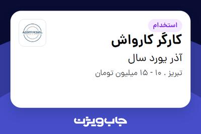 استخدام کارگر کارواش - آقا در آذر یورد سال