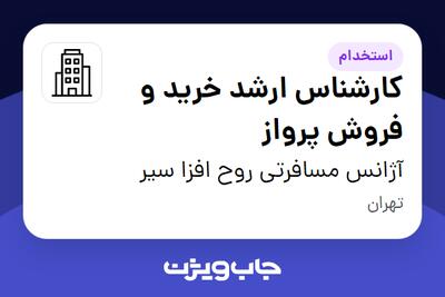 استخدام کارشناس ارشد خرید و فروش پرواز در آژانس مسافرتی روح افزا سیر