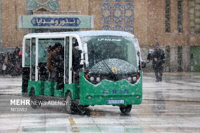 تصاویر: حال و هوای برفی آستان مقدس جمکران