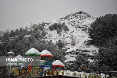 بارش اولین برف زمستانی در اصفهان