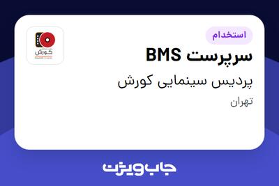 استخدام سرپرست BMS - آقا در پردیس سینمایی کورش