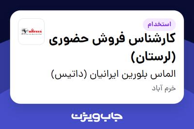 استخدام کارشناس فروش حضوری (لرستان) - آقا در الماس بلورین ایرانیان (داتیس)