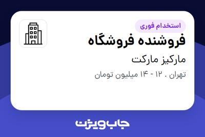 استخدام فروشنده فروشگاه - خانم در مارکیز مارکت