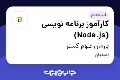 استخدام کارآموز برنامه نویسی (Node.js) در بارمان علوم گستر