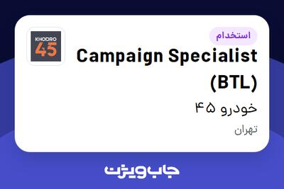 استخدام Campaign Specialist (BTL) در خودرو 45