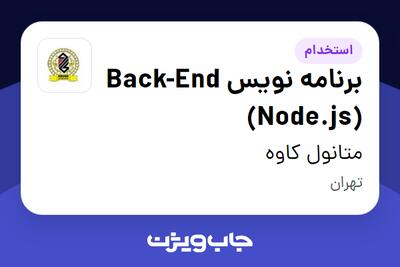 استخدام برنامه نویس Back-End (Node.js) در متانول کاوه