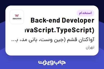 استخدام Back-end Developer (JavaScript.TypeScript) در آواکتان قشم (جین وست، بانی مد، بالکافه، دیجی واش و ...)