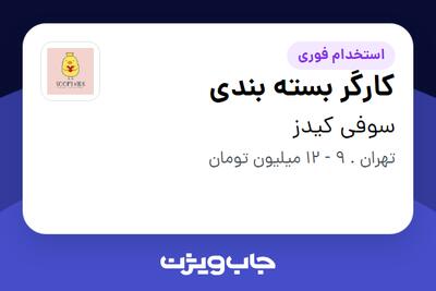 استخدام کارگر بسته بندی - آقا در سوفی کیدز