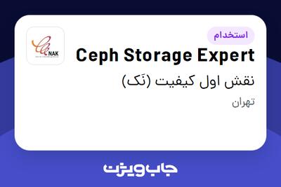 استخدام Ceph Storage Expert در نقش اول کیفیت (نَک)