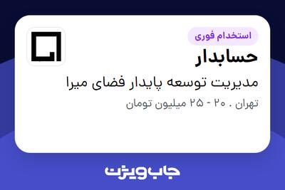 استخدام حسابدار در مدیریت توسعه پایدار فضای میرا