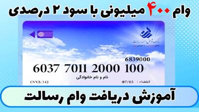 شرایط دریافت وام فوری ۴۰۰ میلیونی بانک رسالت با کارمزد 2 درصد + مبلغ اقساط