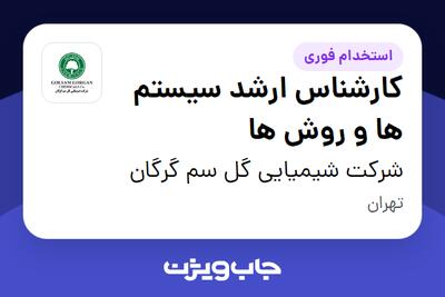 استخدام کارشناس ارشد سیستم ها و روش ها در شرکت شیمیایی گل سم گرگان