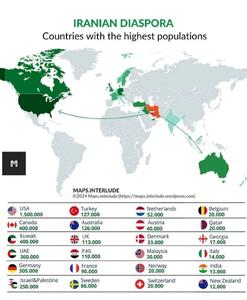 اینفوگرافی/ پراکندگی ایرانیان در خارج از کشور | اقتصاد24