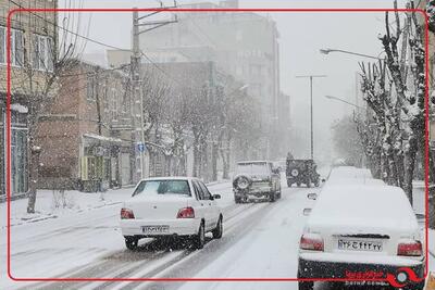 بارش زیبای برف در شهر مهاباد