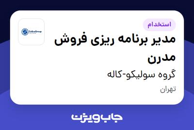 استخدام مدیر برنامه ریزی فروش مدرن در گروه سولیکو-کاله