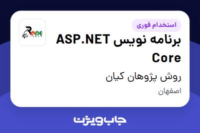 استخدام برنامه نویس ASP.NET Core در روش پژوهان کیان