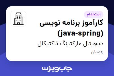 استخدام کارآموز برنامه نویسی (java-spring) در دیجیتال مارکتینگ تاکتیکال