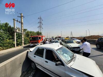 تصادف زنجیره‌ای در محور هندیجان به ماهشهر؛ ۱۸ نفر مصدوم شدند