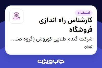 استخدام کارشناس راه اندازی فروشگاه - آقا در شرکت گندم طلایی کوروش (گروه صنعتی گلرنگ)