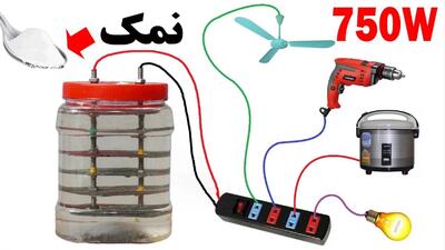 تولید برق رایگان با نمک در شرایط خاص و بدون برق