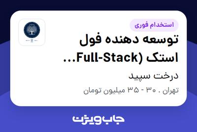 استخدام توسعه دهنده فول استک (Full-Stack Developer) در درخت سپید